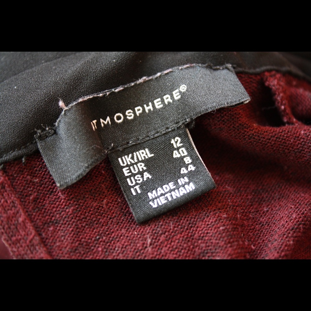 • Primark • Maroon Long Sleeve Blouse/Shirt - Picture 5 of 5